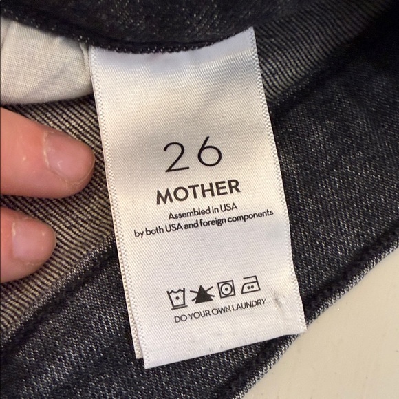 Mother The Mid Rise Rider Skimp Mid Rise Jeans in I Hate Snakes Size 26 - Picture 11 of 14